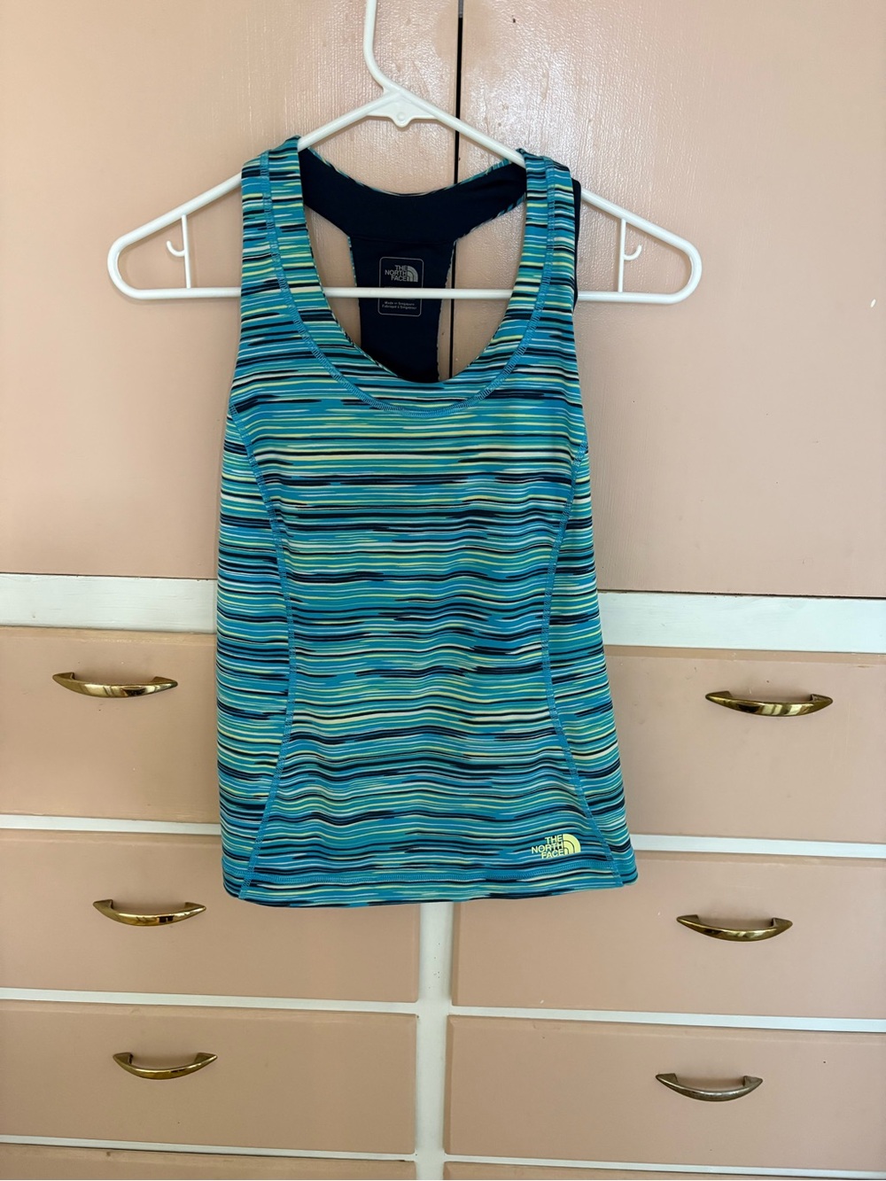 The North Face Blue & Teal Striped Racerback Tank